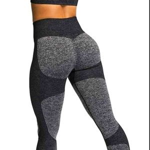 Women Tik Tok Yoga Set Anti-Cellulite Push Up Ruched High Waist Leggings Gym